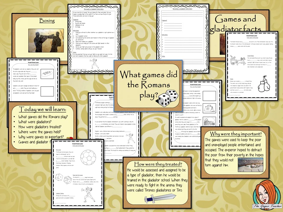Roman Games and Gladiators Lesson