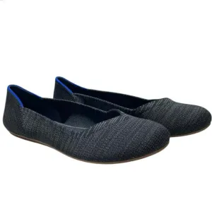 ROTHY'S &quot;The Flat&quot; Round Toe Ballet Shoe in Heather Gray/Black Size 7.5