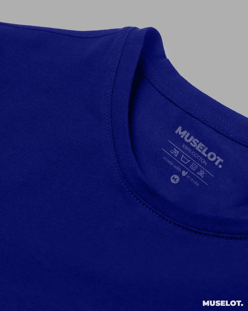 Royal blue plain women's t shirt