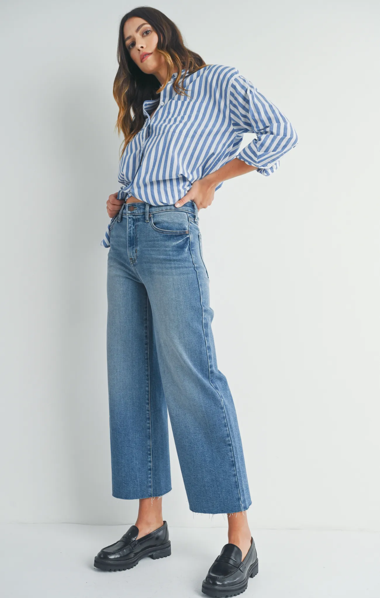 Scissor Cut Wide Leg
