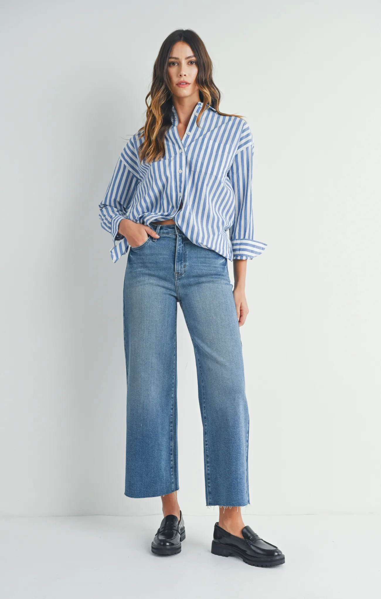 Scissor Cut Wide Leg