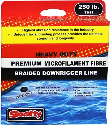 Scotty 2203 250lb Test Heavy Duty Braided Downrigger Line 500ft