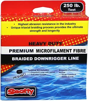 Scotty 2203 250lb Test Heavy Duty Braided Downrigger Line 500ft