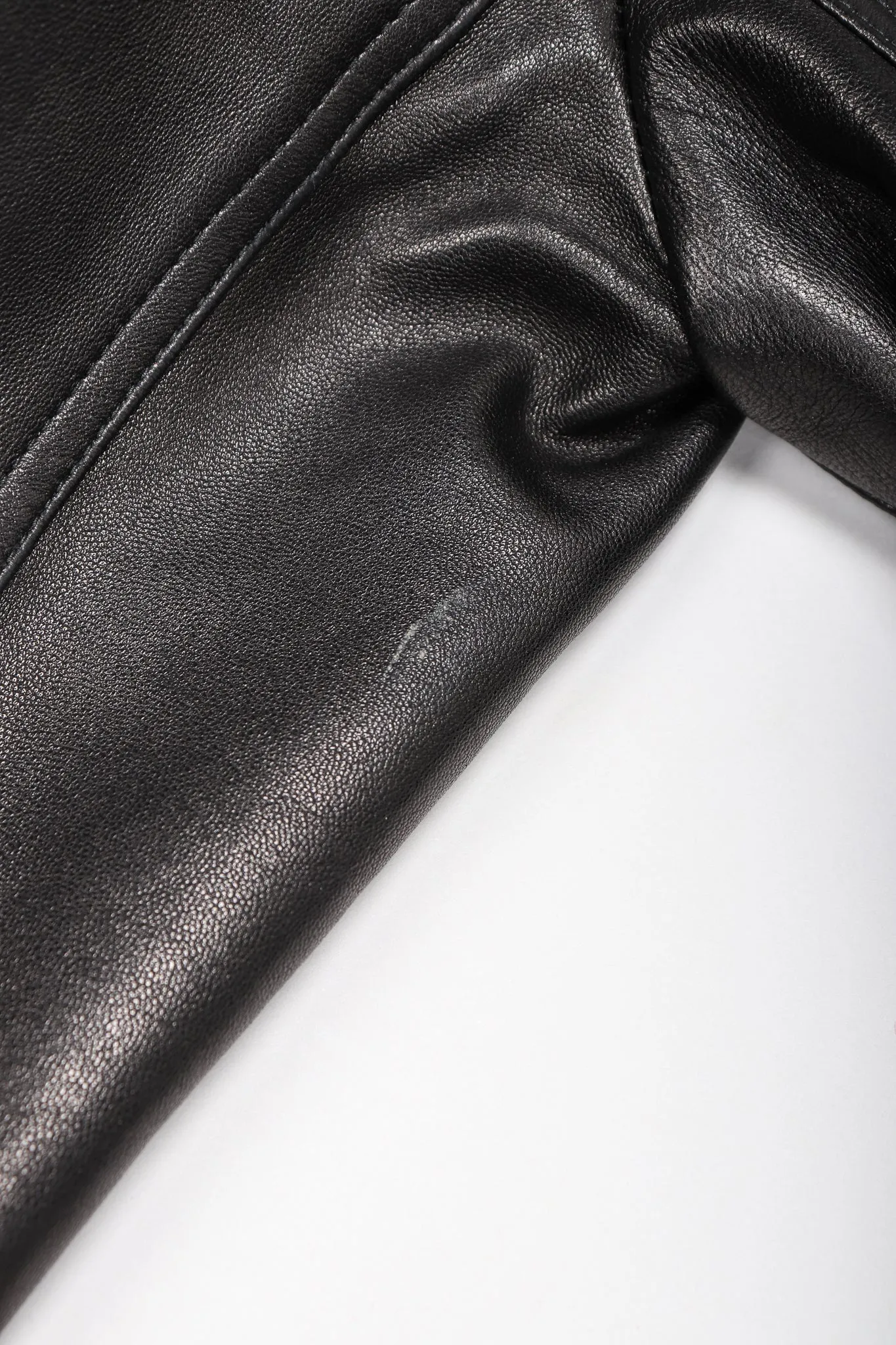 Seamed Leather Trench Coat