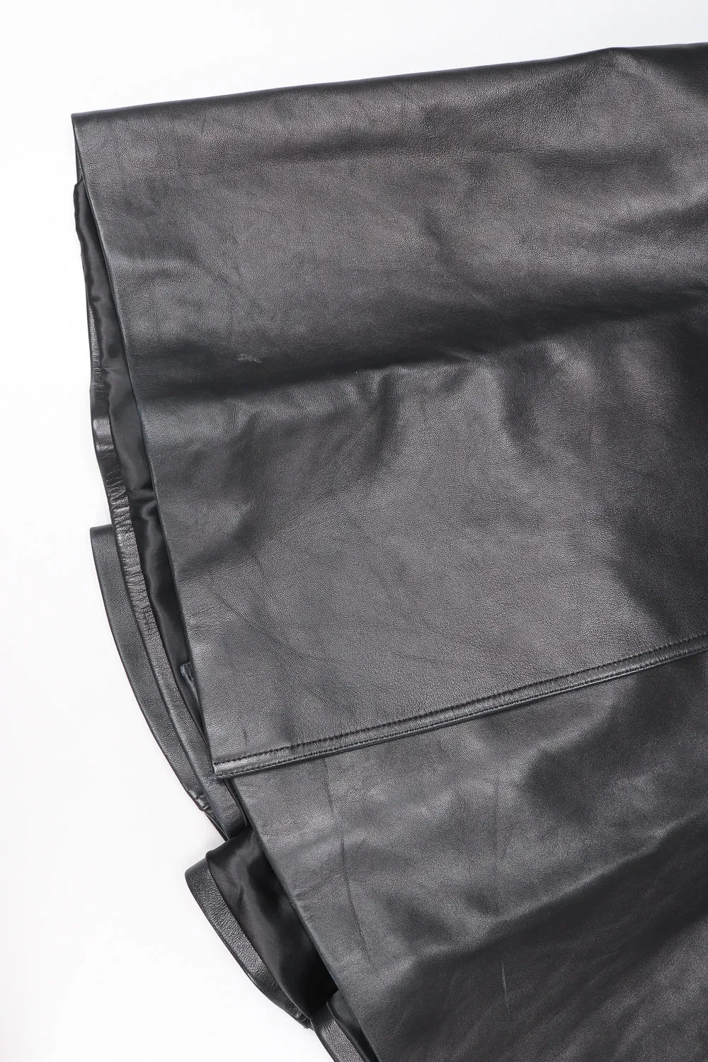 Seamed Leather Trench Coat
