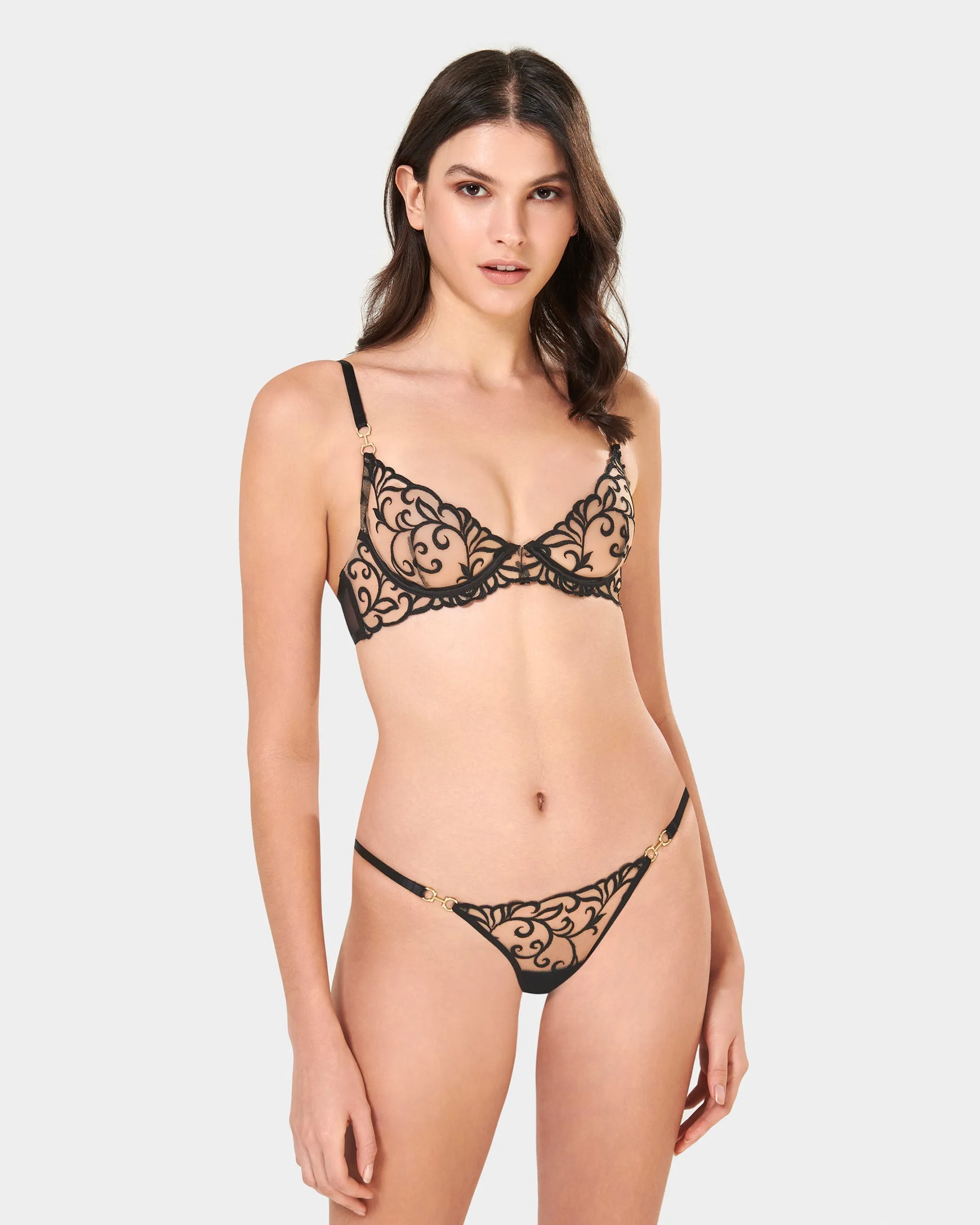 Set: Harriet Eco Black/Sheer