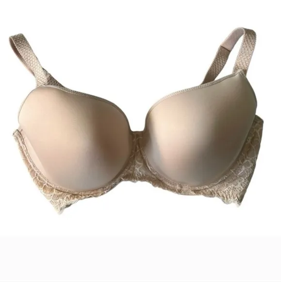 SIMONE PERELE Caresse 3D Plunge T-Shirt Bra Peau Rose