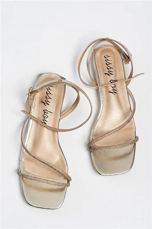 Sissyboy Ladies Bling Sandal Gold