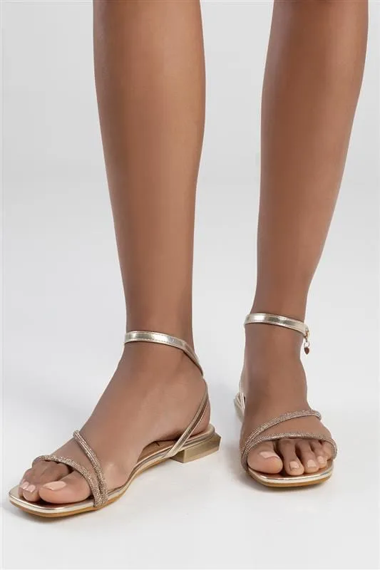 Sissyboy Ladies Bling Sandal Gold