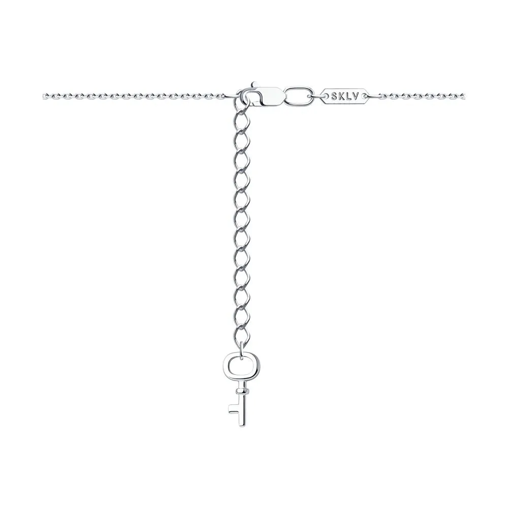 SKLV by SOKOLOV - Silver Handcuff With A Key On A Chain Necklace