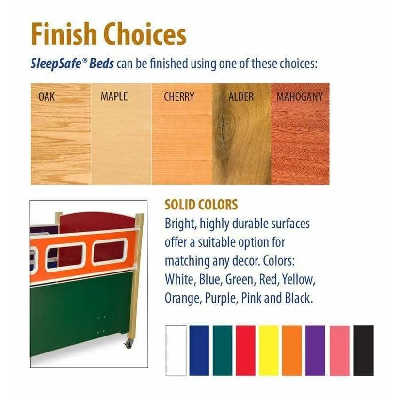 SleepSafer® Tall Bed With Open or Closed Extension, Sleep safe bed