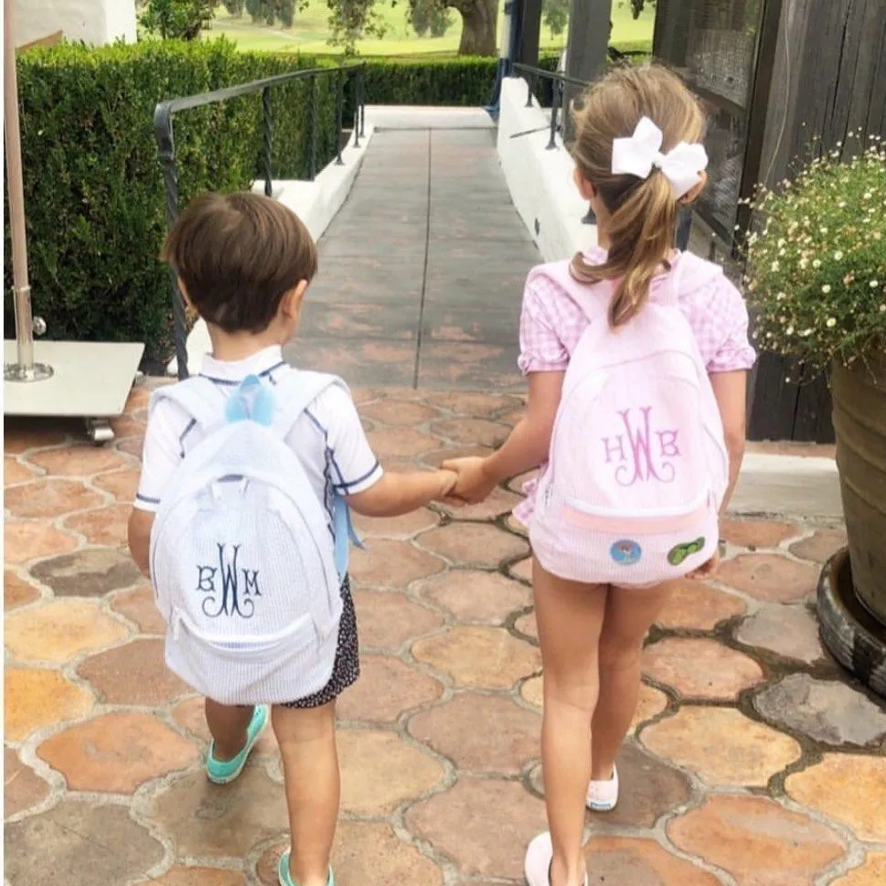 Small Seersucker Children's Backpack