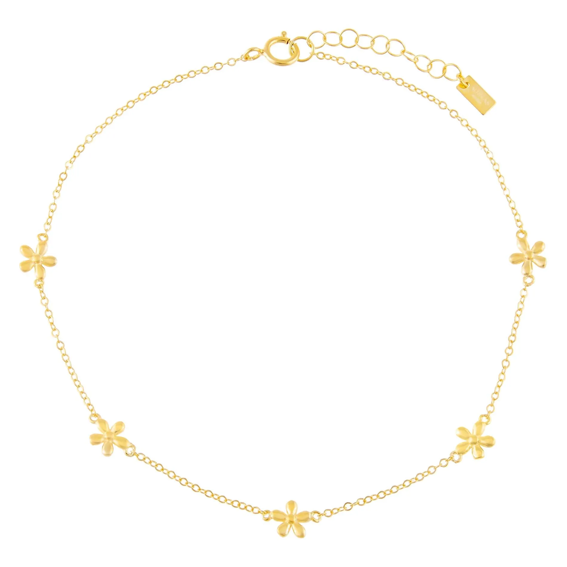 Solid Multi Flower Anklet