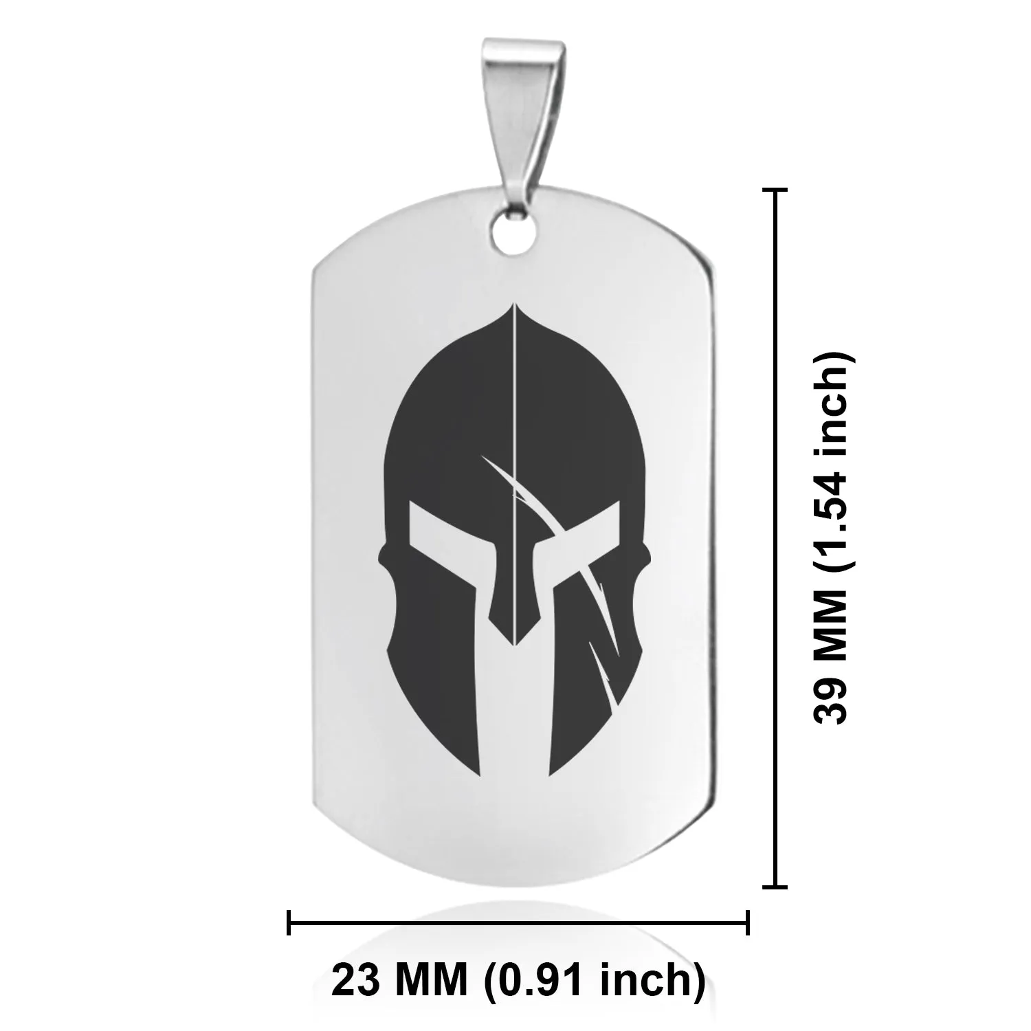 Stainless Steel Gladiator Warrior Champion Dog Tag Pendant