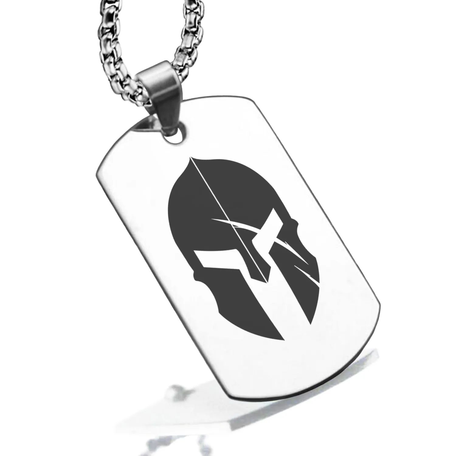 Stainless Steel Gladiator Warrior Champion Dog Tag Pendant