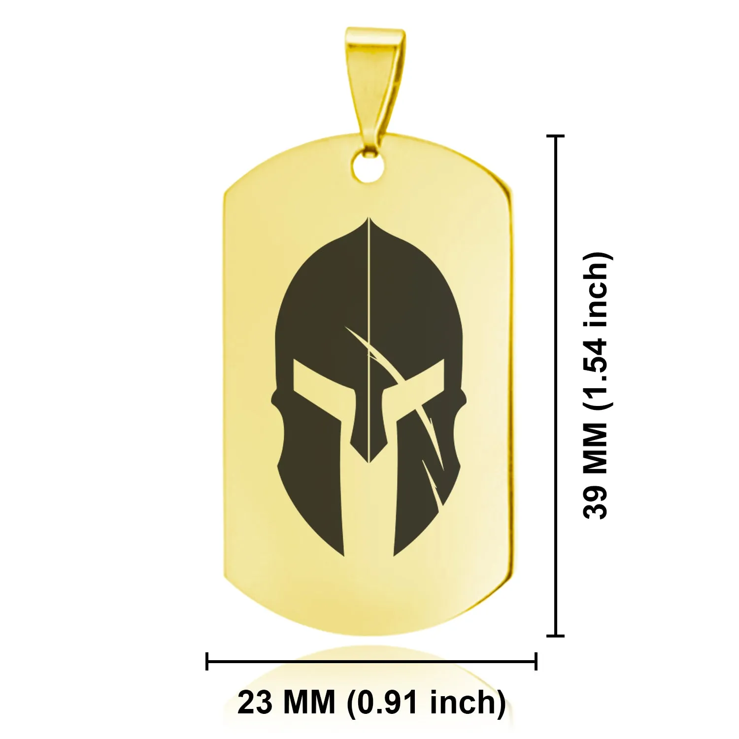 Stainless Steel Gladiator Warrior Champion Dog Tag Pendant
