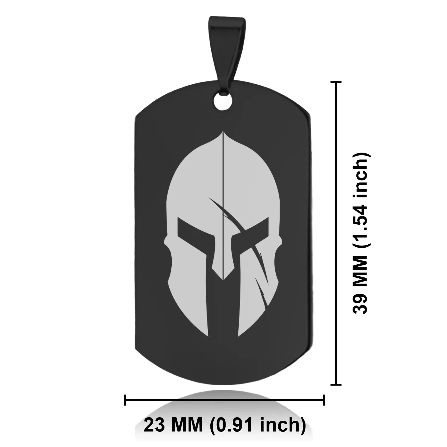 Stainless Steel Gladiator Warrior Champion Dog Tag Pendant