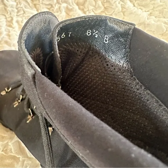Stuart Weitzman Lace Up Combat Boots Size 8.5