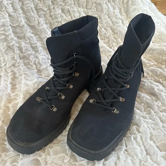 Stuart Weitzman Lace Up Combat Boots Size 8.5