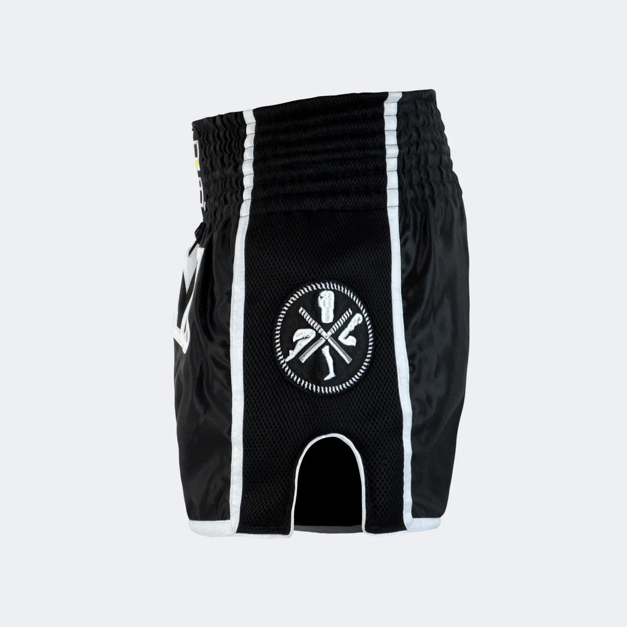 Svart / Hvit CRNR Muay Thai Shorts