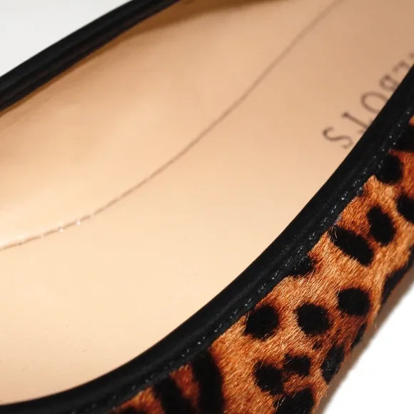 Talbots Cap Toe Leopard Print Ballet Flats in Calf Hair