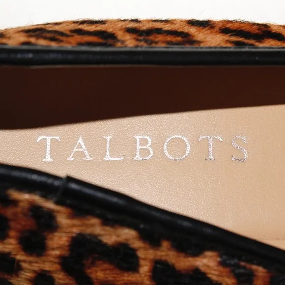 Talbots Cap Toe Leopard Print Ballet Flats in Calf Hair