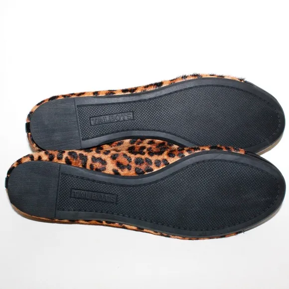 Talbots Cap Toe Leopard Print Ballet Flats in Calf Hair
