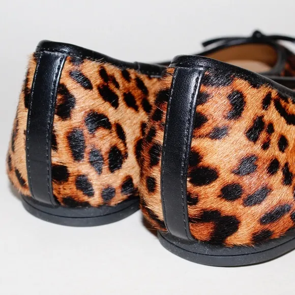 Talbots Cap Toe Leopard Print Ballet Flats in Calf Hair