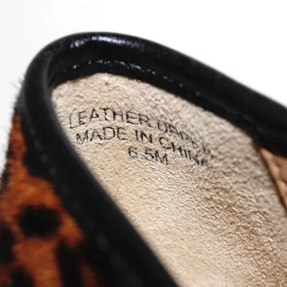 Talbots Cap Toe Leopard Print Ballet Flats in Calf Hair