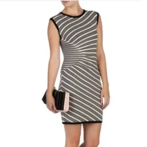 Ted Baker London Kayya Stripe Knit Pullover Sweater Stretch Sleeveless G…