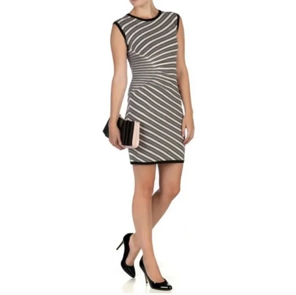 Ted Baker London Kayya Stripe Knit Pullover Sweater Stretch Sleeveless G…