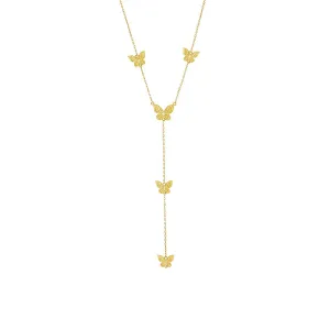 The Adina Eden Butterfly Lariat Necklace
