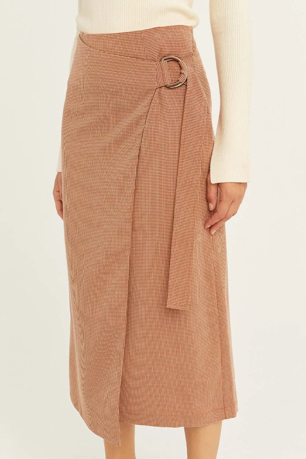 The Aubrey Wrap Midi Skirt
