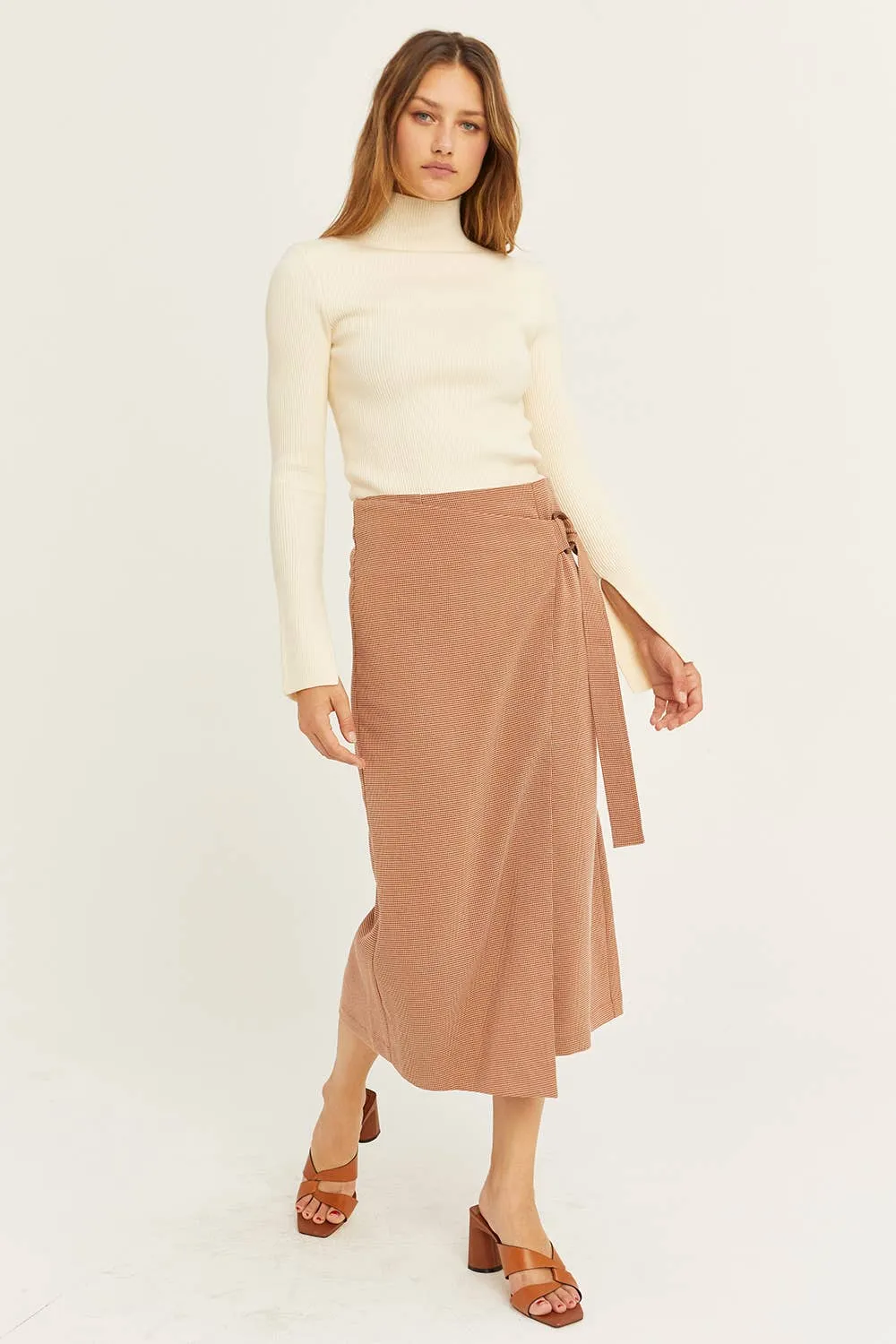 The Aubrey Wrap Midi Skirt