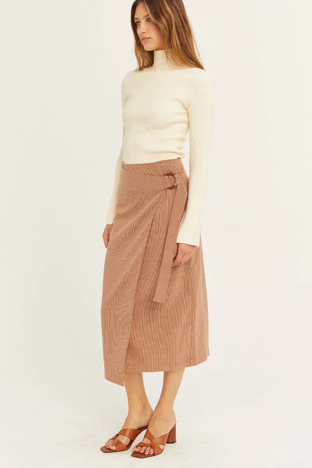 The Aubrey Wrap Midi Skirt