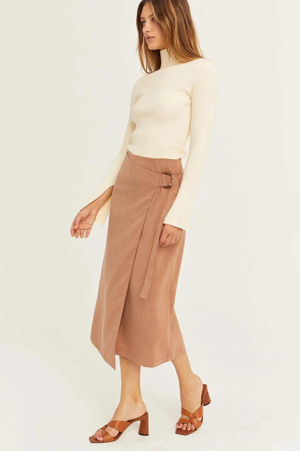The Aubrey Wrap Midi Skirt