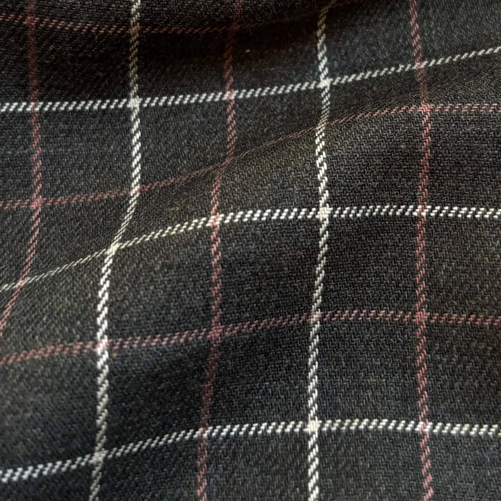 The Dark Olive Ronald Windowpane Custom Shirt