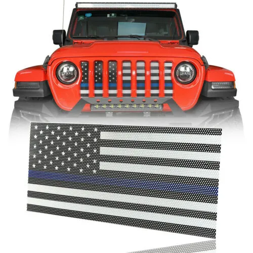 Thin Blue Line Flag Grille Insert