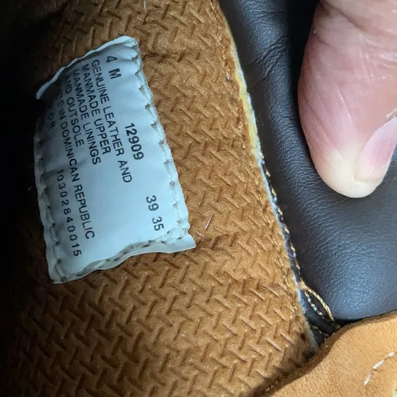 Timberland construction boots size 4