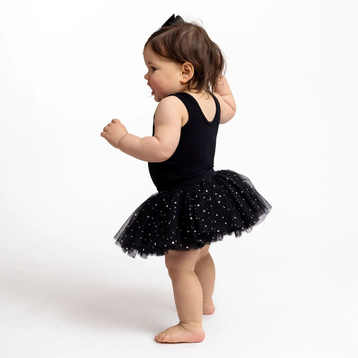 Tiny: Baby Sequin Ballet Tutu in Black