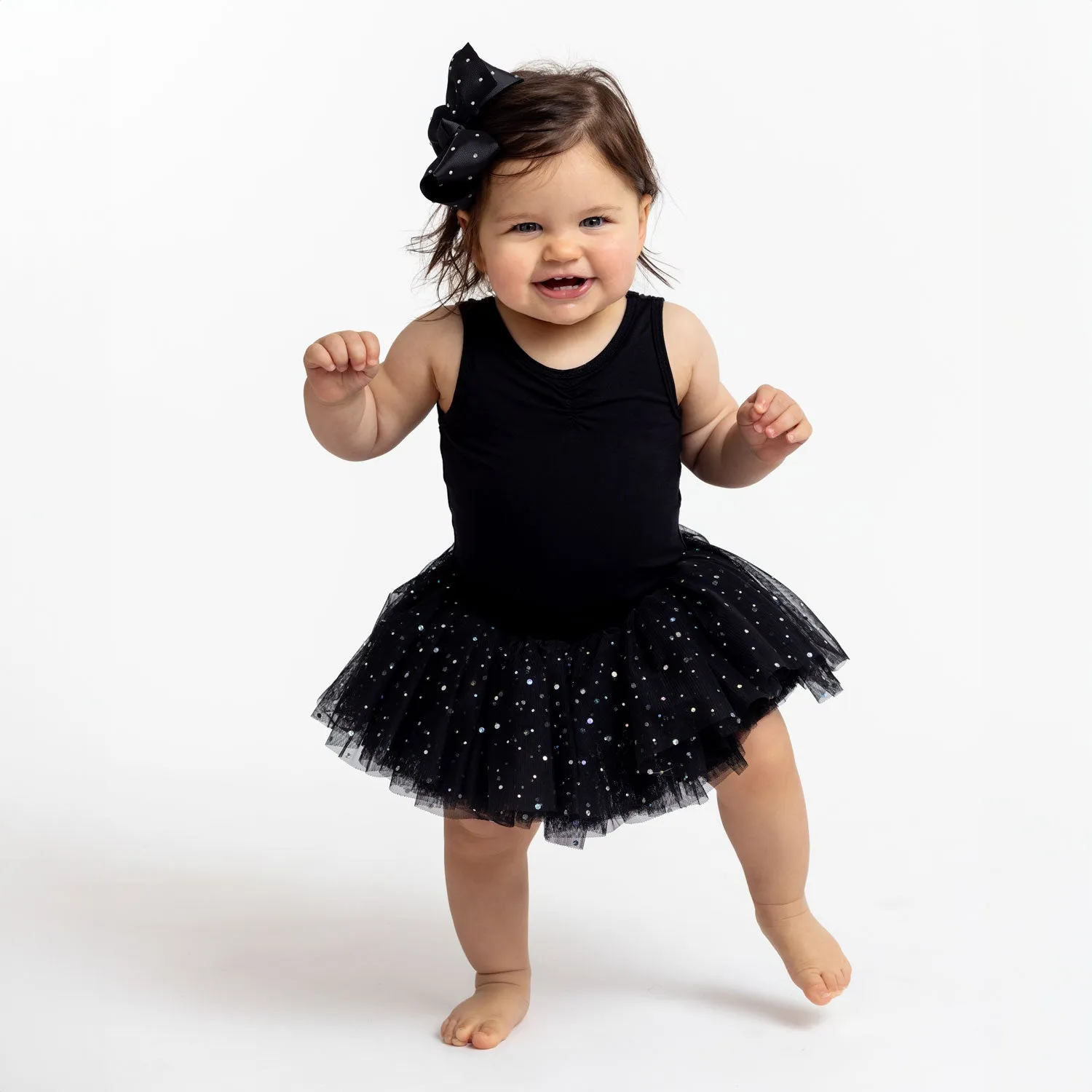 Tiny: Baby Sequin Ballet Tutu in Black