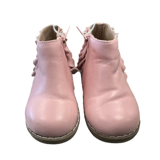 Tiny Toes Nation Girl's Pink Remi BOOTS With Ruffles Size 5
