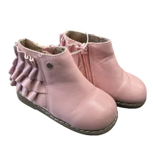 Tiny Toes Nation Girl's Pink Remi BOOTS With Ruffles Size 5