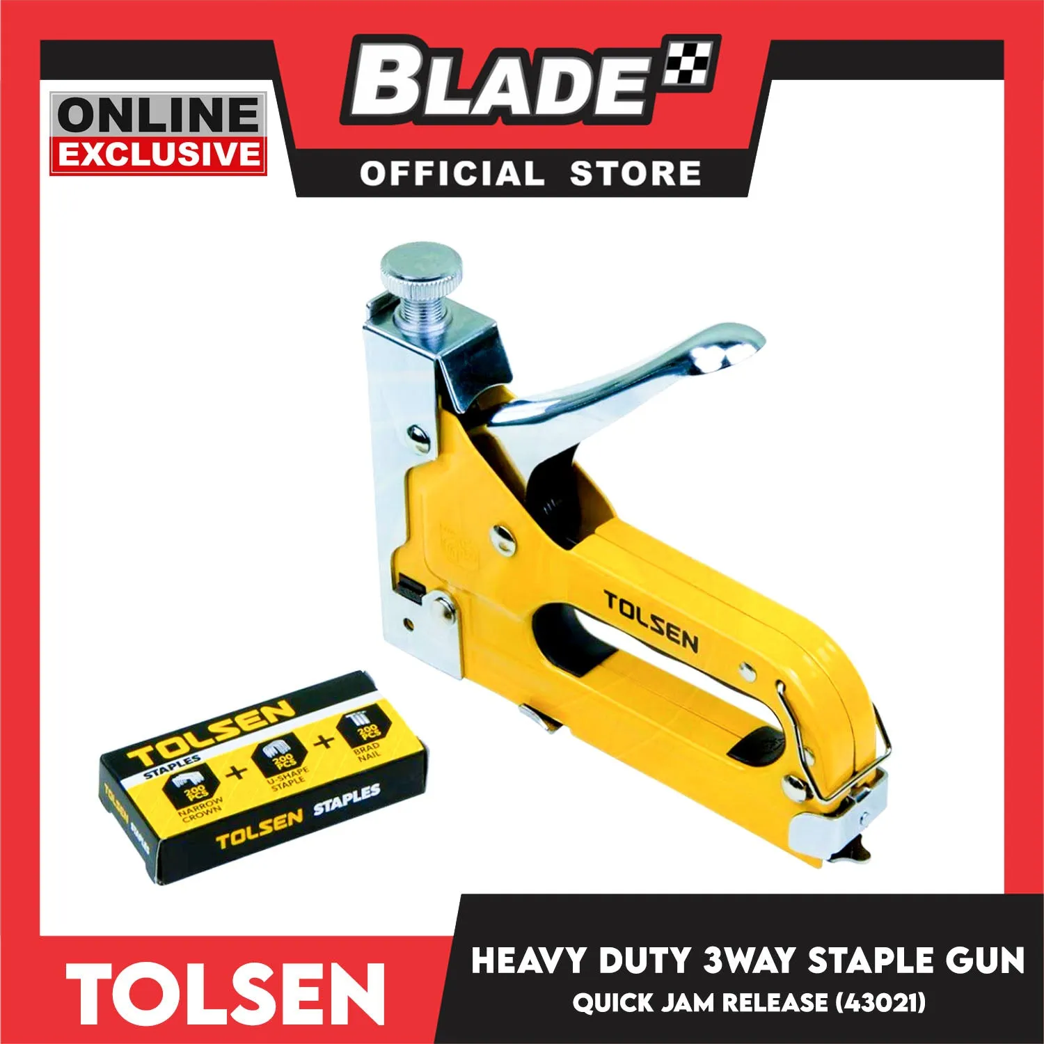 Tolsen Heavy Duty 3 Way Staple Gun 43021