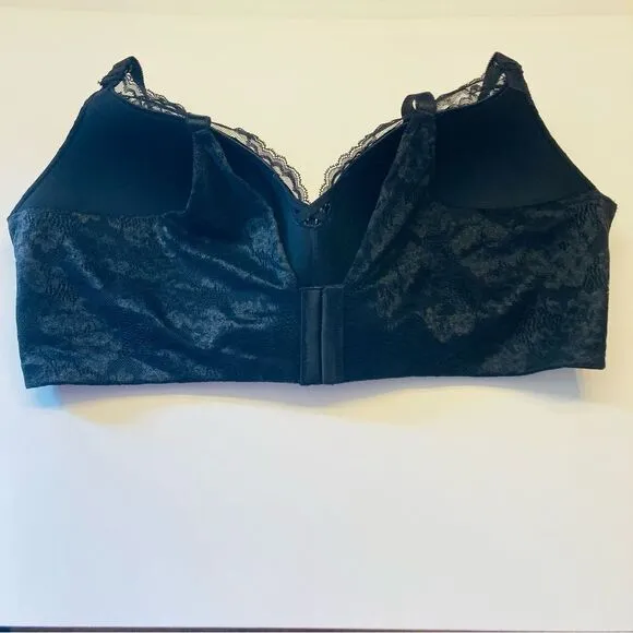 Torrid Curve Dream Wire Free Push Up Plunge Lace Bra Plus Size 44DD Black NEW