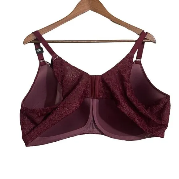 Torrid NWT Lace Red Back Smoothing Lightly Lined Everyday Wire-Free Bra Size 48D
