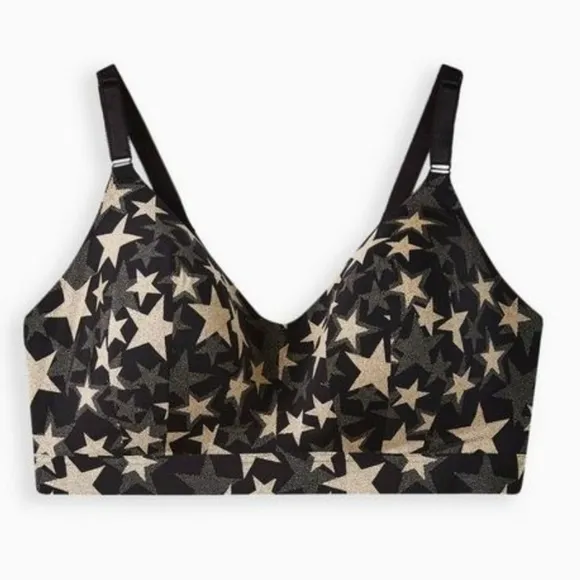 Torrid Wire-Free Lightly Lined Stars Print  Bra