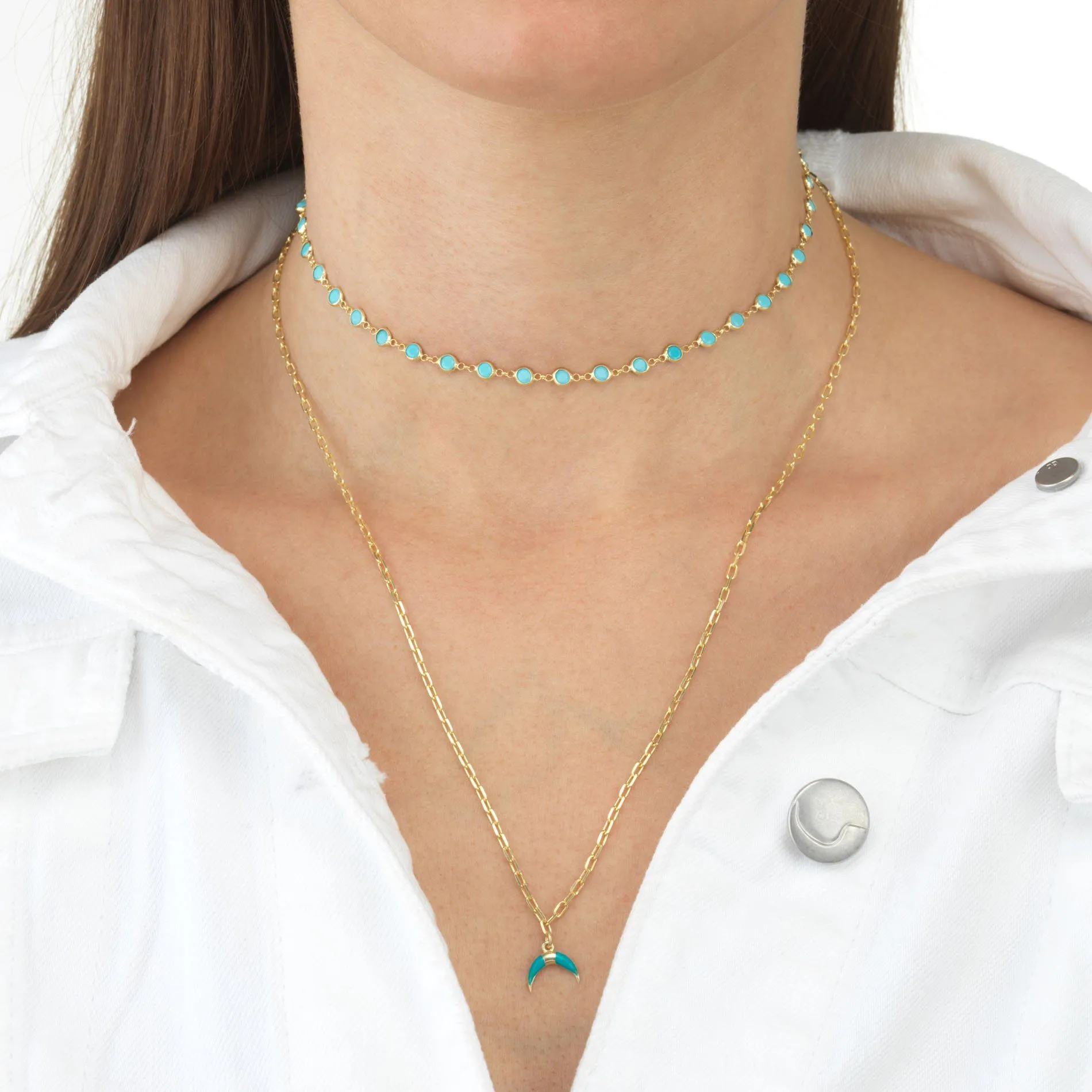 Turquoise Bezel Choker
