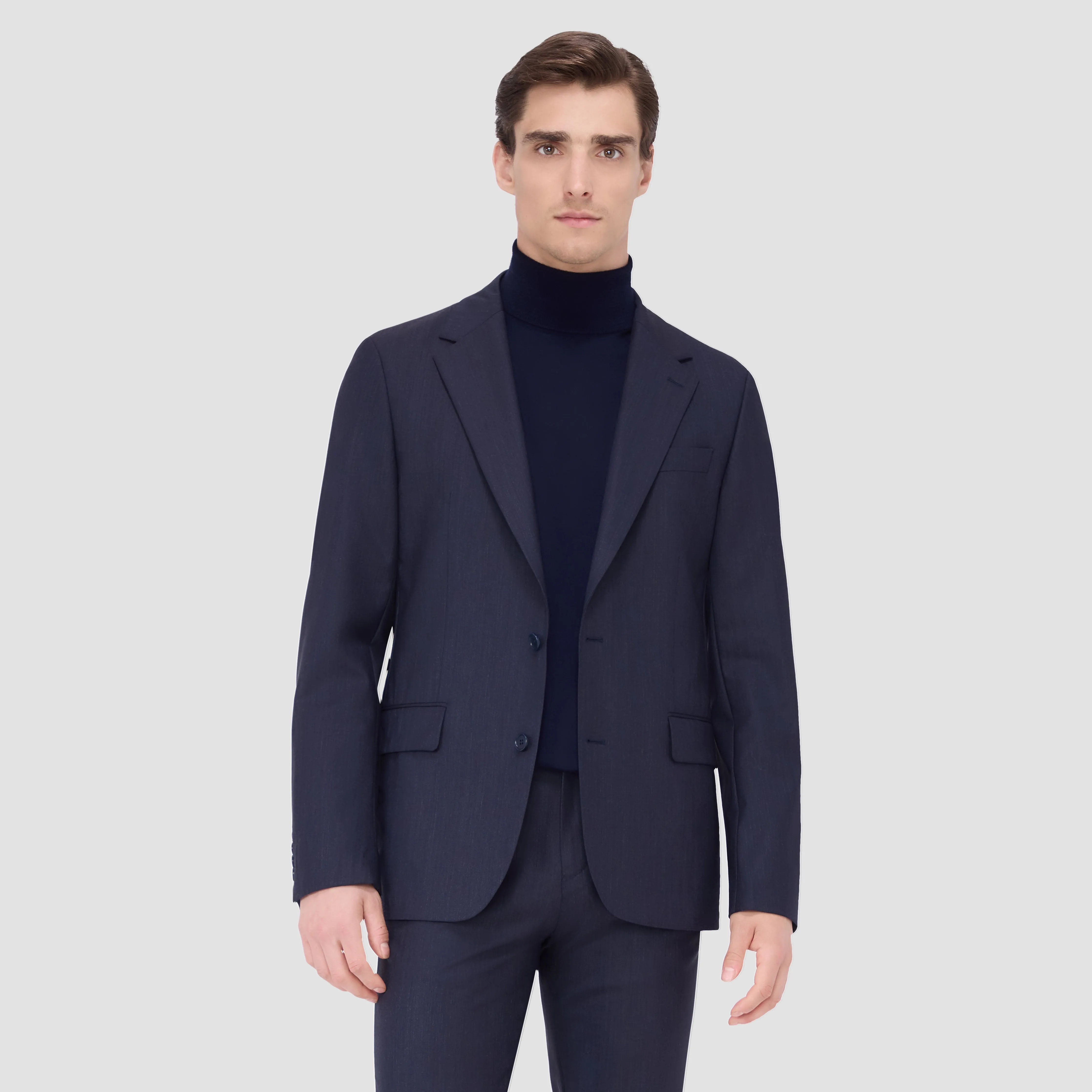 Two Button Stretch Wool Travel Blazer
