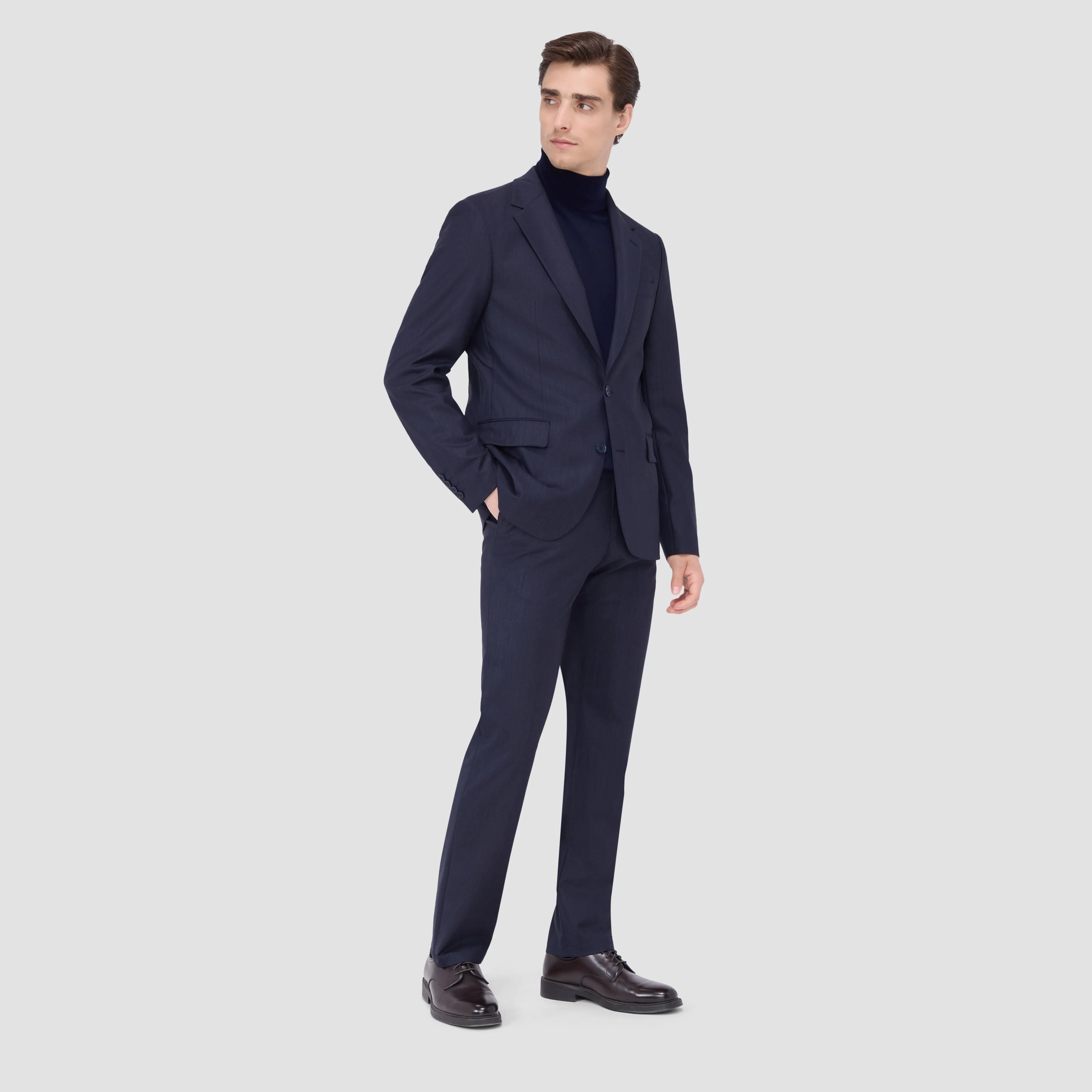 Two Button Stretch Wool Travel Blazer